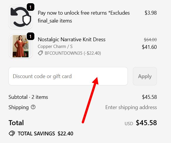 “How to apply a ModCloth promo code”